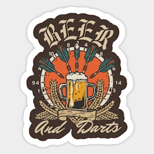 Darts & Beer Sticker